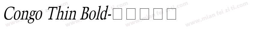 Congo Thin Bold字体转换